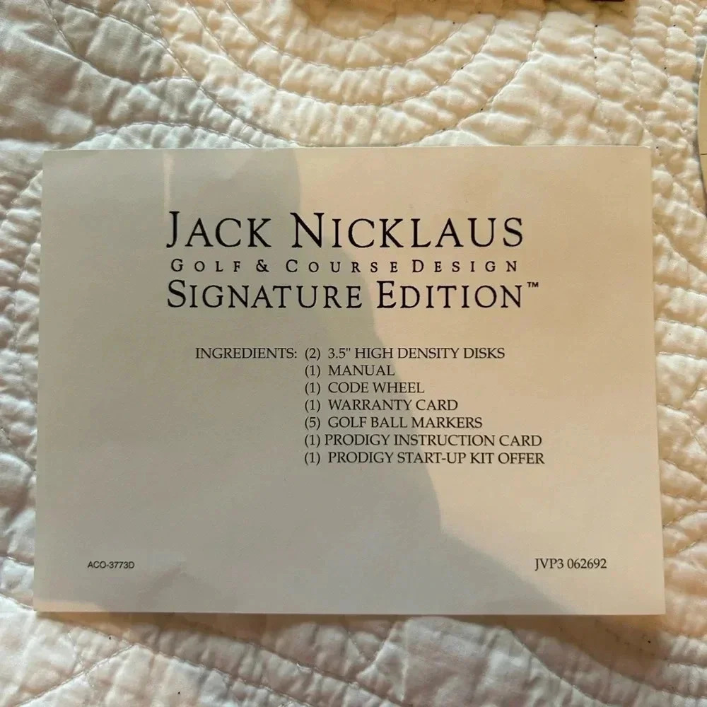 Vintage Jack Nicklaus Signature Edition Golf Course Design ⛳️ - Picture 10 of 12